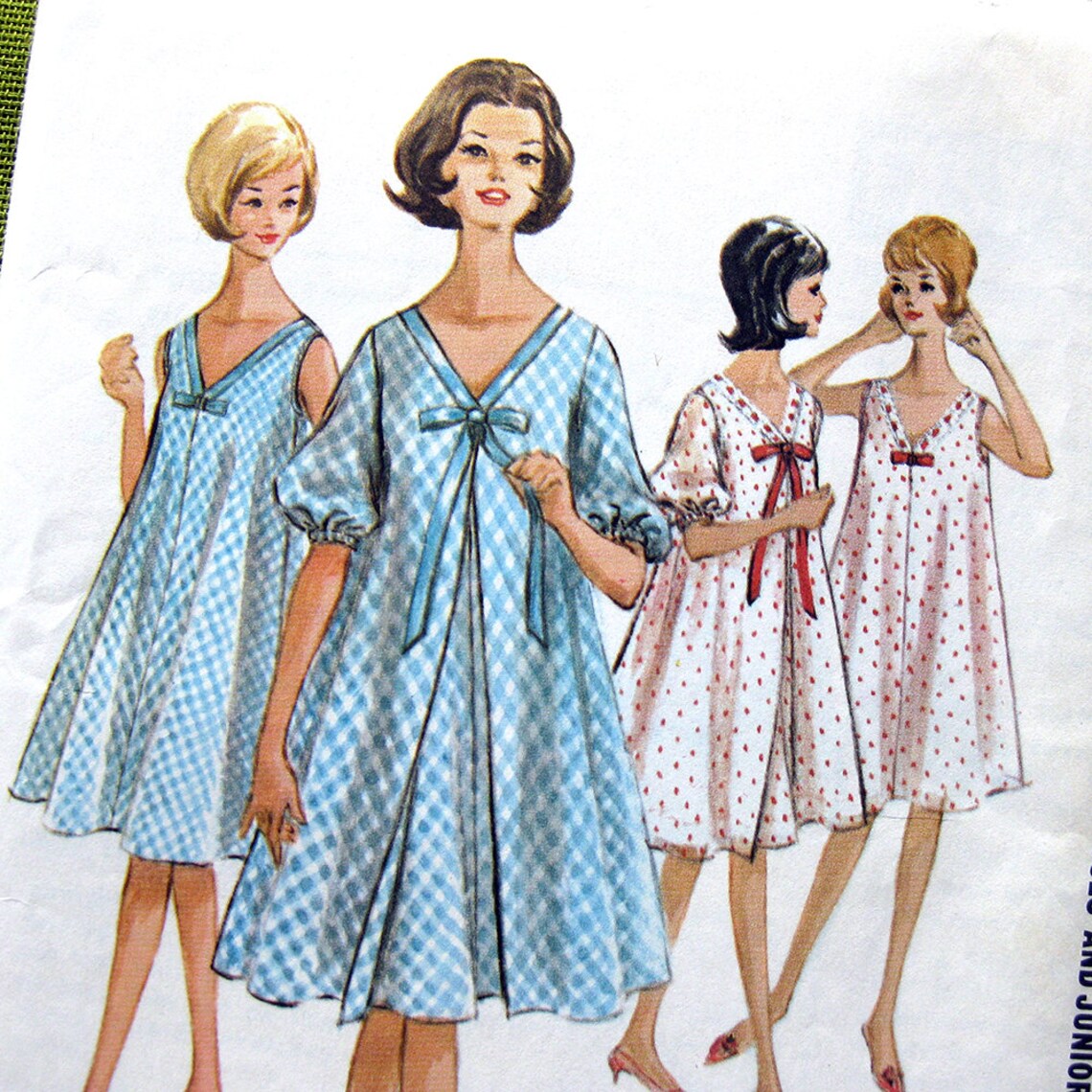 1960s Vintage ROBE and Nightgown Sewing Pattern Bed Jacket Etsy