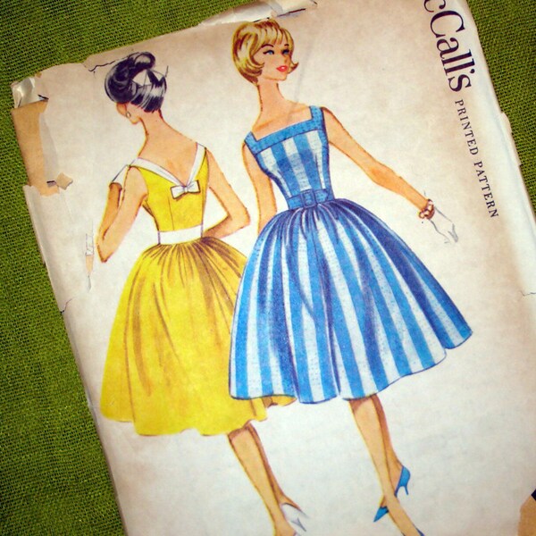 Vintage 1960 Sewing Pattern - Lucy Dress - Full Skirt - McCalls 5314 - UNCUT FF