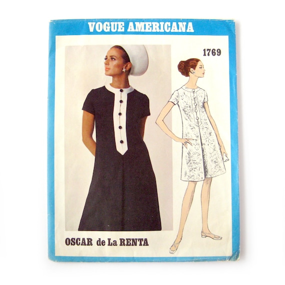 1960s Vogue Americana 1769 Oscar De La Renta One Piece Dress Etsy