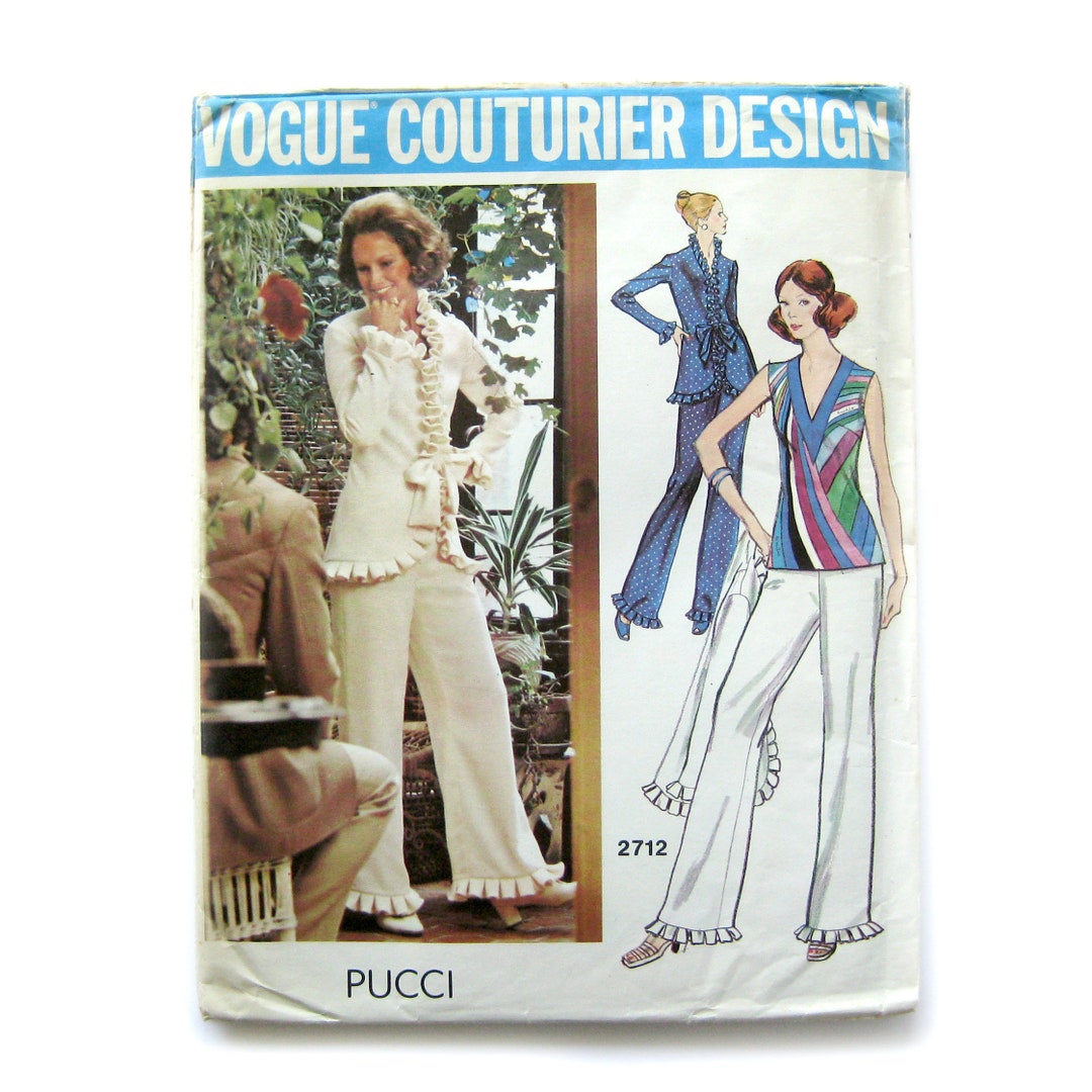 Pucci Sewing Pattern 1970s Vogue Emilio Pucci Sewing Pattern, Vogue Couturier Design 2712 ...