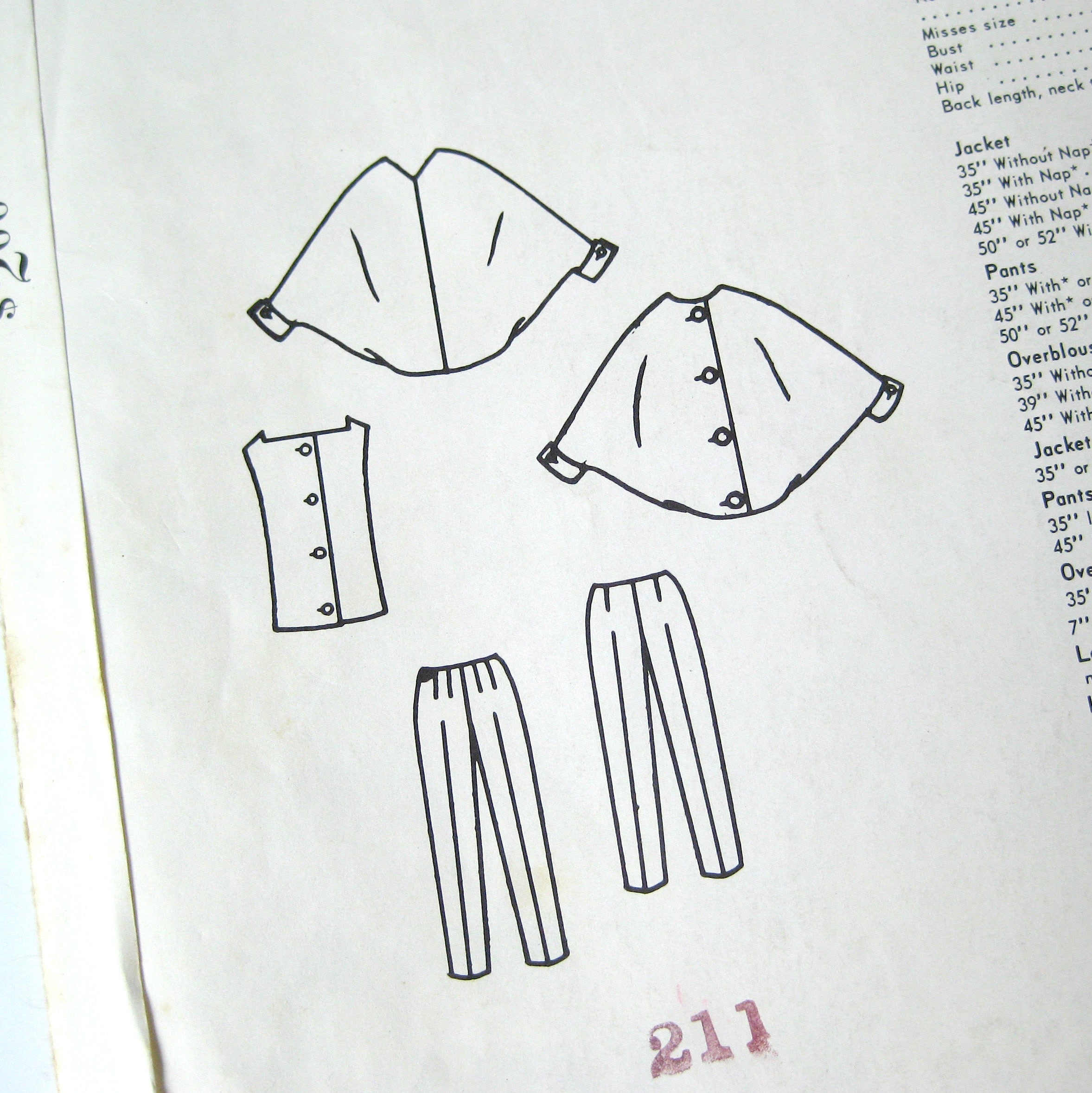Pucci Sewing Pattern Vogue 1394 Pucci Sewing Pattern: Batwing Jacket, Capri Pants, Size 14 ...