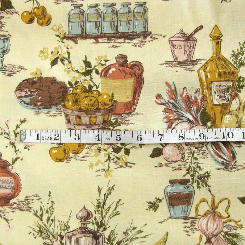 By The Yard Schumacher Fabric Grandma/'s Kitchen F Fruits Vegetables Decanters Marmelade VINTAGE Waverly Upholstery Fabric