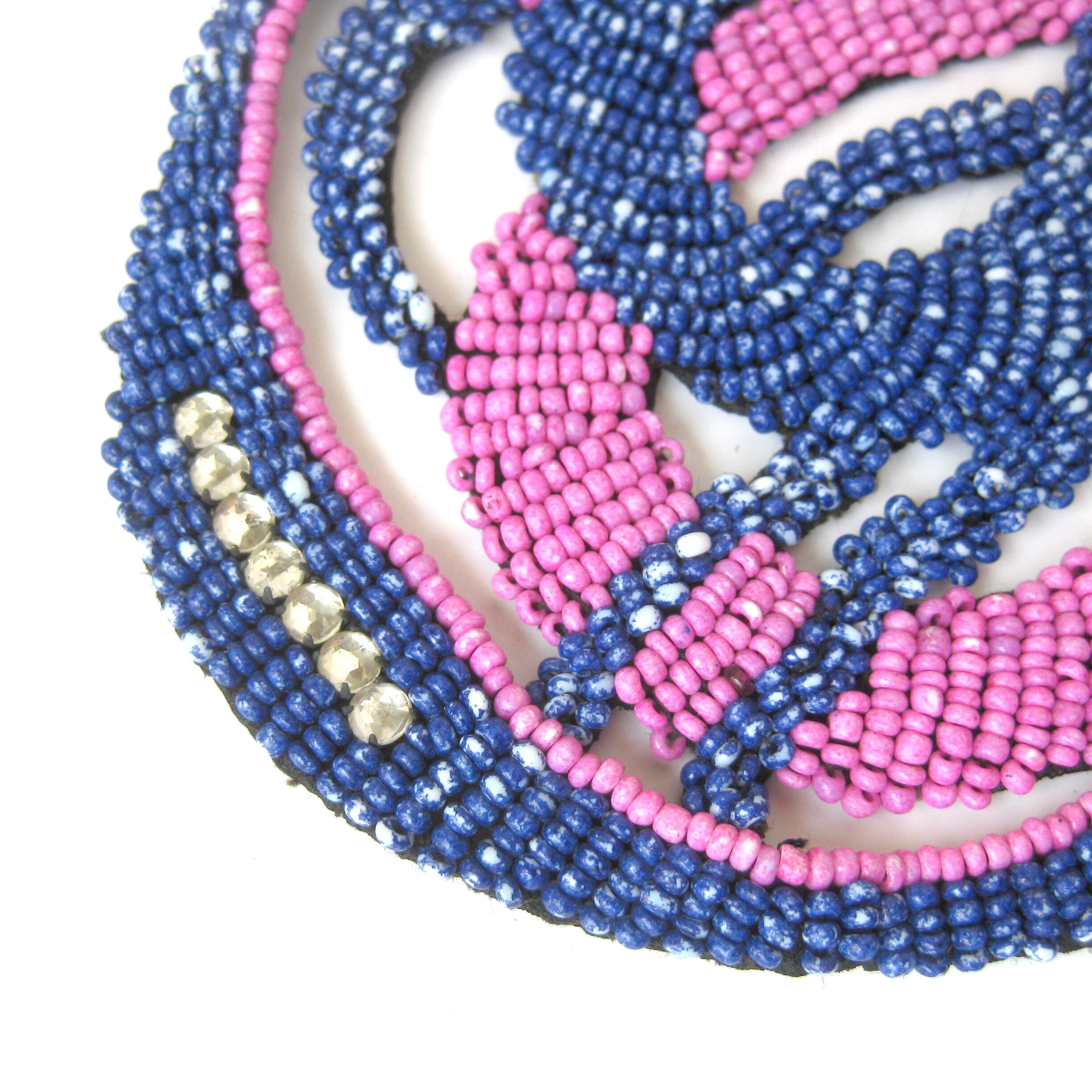 Vintage Beaded Applique for Dress Making Seed Beads and Etsy