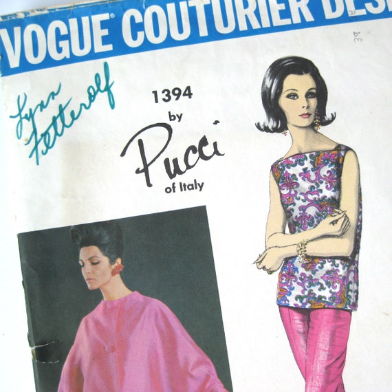 V1394 Sz 12 Emilio Pucci of Italy Vogue Couturier Design 