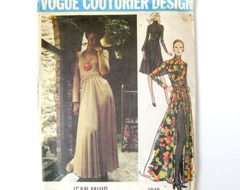 Vogue Jean Muir Sewing Pattern, Vogue Couturier Design 2646, Top and Pantskirt, Three-Quarter Sleeves, Size 12 Bust 34 / UNCUT