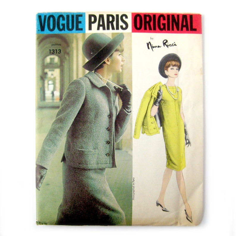 1960s Vogue Paris Original 1313 Nina Ricci Sheath DRESS and - Etsy