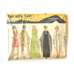 Vintage Caftan Pattern, Sleeveless Dress with Float, McCalls 3413 VOLUP