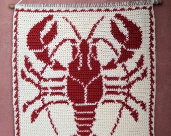 Lobster Crochet Tapestry Pattern - PDF Download