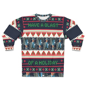 Disfruta de unas vacaciones inolvidables: suéter acogedor para las fiestas con temática de Oppenheimer, regalo de Navidad, ropa de invierno, atuendo para fiestas navideñas.