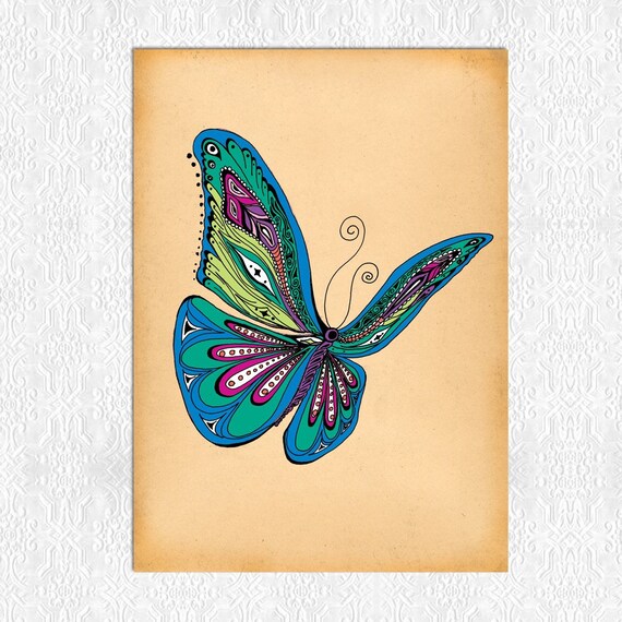 Items similar to Butterfly Art Print on Etsy