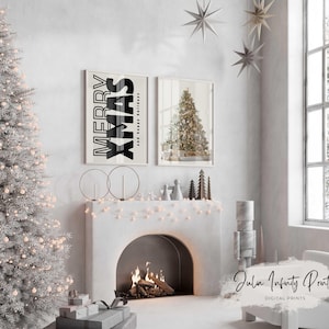 Christmas Set of 2 Prints, Printable Wall Art, Printable Set, Christmas Wall Art, Holiday Prints, Gallery Wall Art, Christmas Decor, Xmas