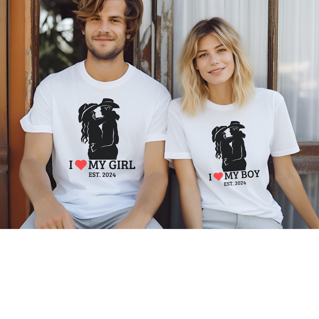 Custom Couple Shirt, Girlfriend Boyfriend Shirt, Couple Matching Shirts ...