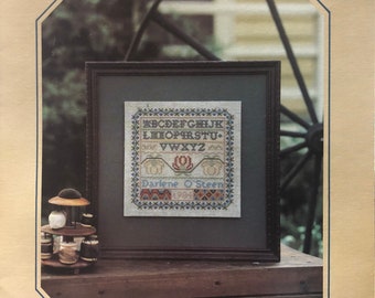Darlene O&#39;Steen..The Needle&#39;s Prayse ....1984 OOP Sampler Leaflet...Vintage sampler leaflet...The Honeysuckle Sampler...
