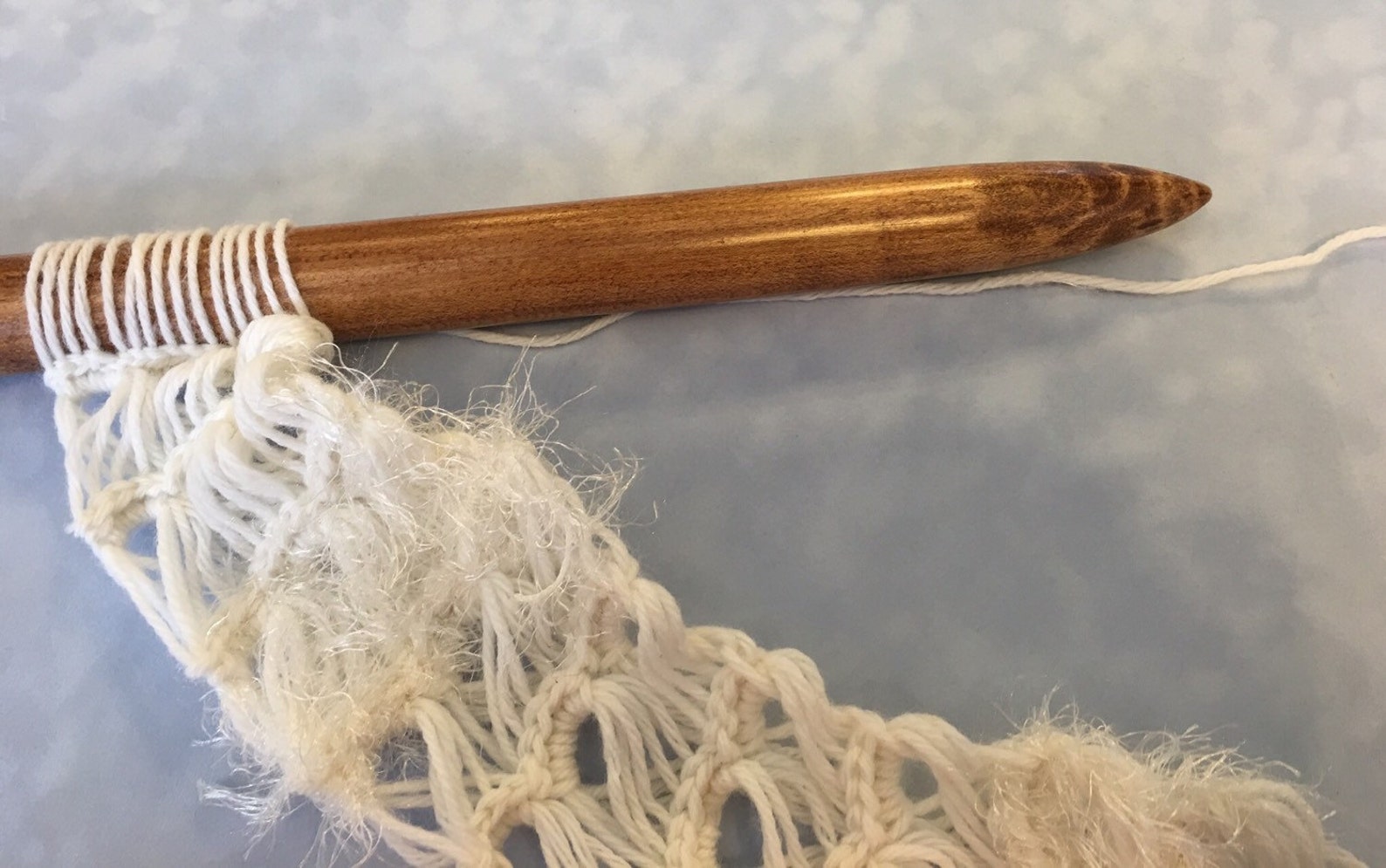 Broom Stick Lace Wood Needle...broom Stick Lace Tool...hand Etsy