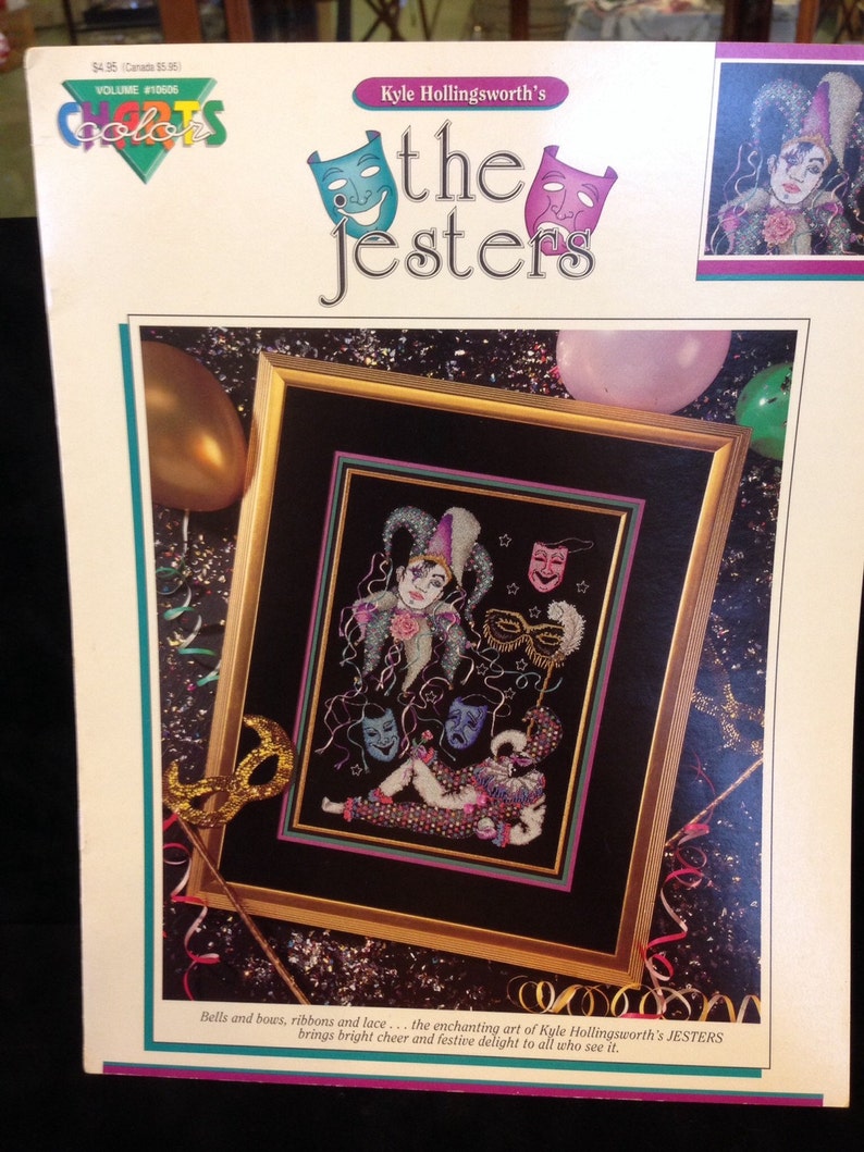 The Jesters OOP Leaflet..Kyle Hollingsworth/'s Jesters...OOP ComedyTragedy Masks..Masks..Jesters..OOP Leafler