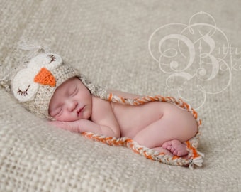 Gehäkelte Eule Neugeborene Hut...Eule Neugeborene Foto Requisite...Eule gehäkelte Mütze...Baum Eule Neugeborene Hut...Neugeborenen Foto Requisite...Gehäkelte Eule Baby Mütze