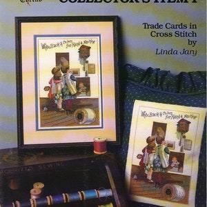 OOP Scarlet Thread Collector's... zegar z kukułką... ulotka do haftu krzyżykowego... kolekcjoner książek... Coats and Clark... karta kolekcjonerska... haft krzyżykowy... co