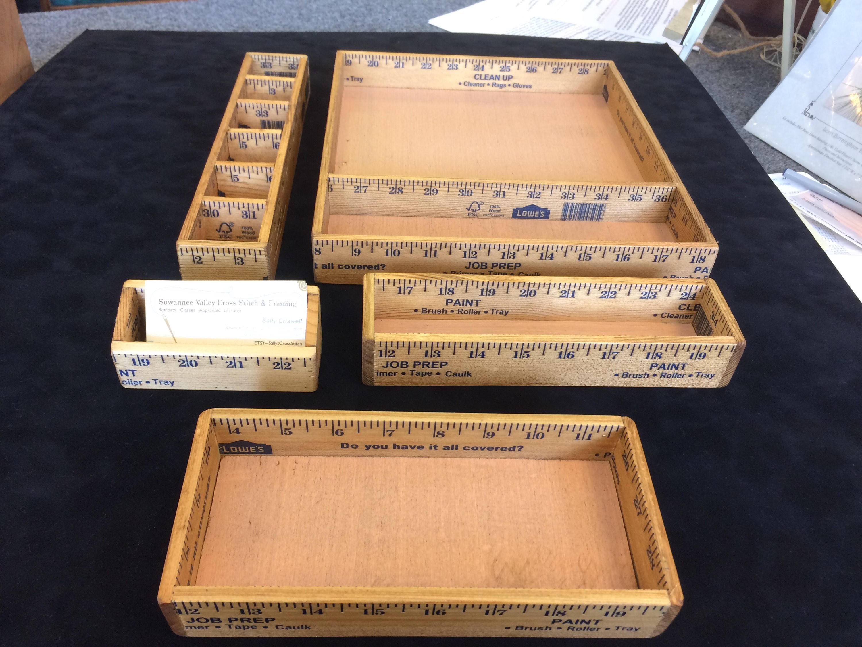 Yardstick Ruler Boxes..Set 5...Handmade Ruler Etsy