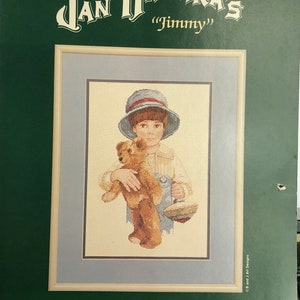 „Jimmy” Jana Hagary...Johnson Creative Arts...Ulotka vintage...Chłopiec z misiem