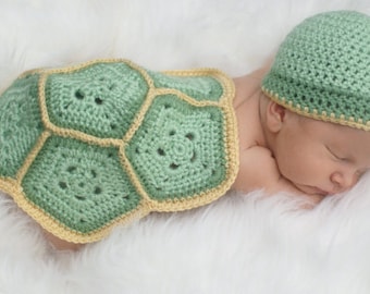 Baby turtle crochet outfit...newborn set...photography...baby boy...newborn boy...first photo shoot