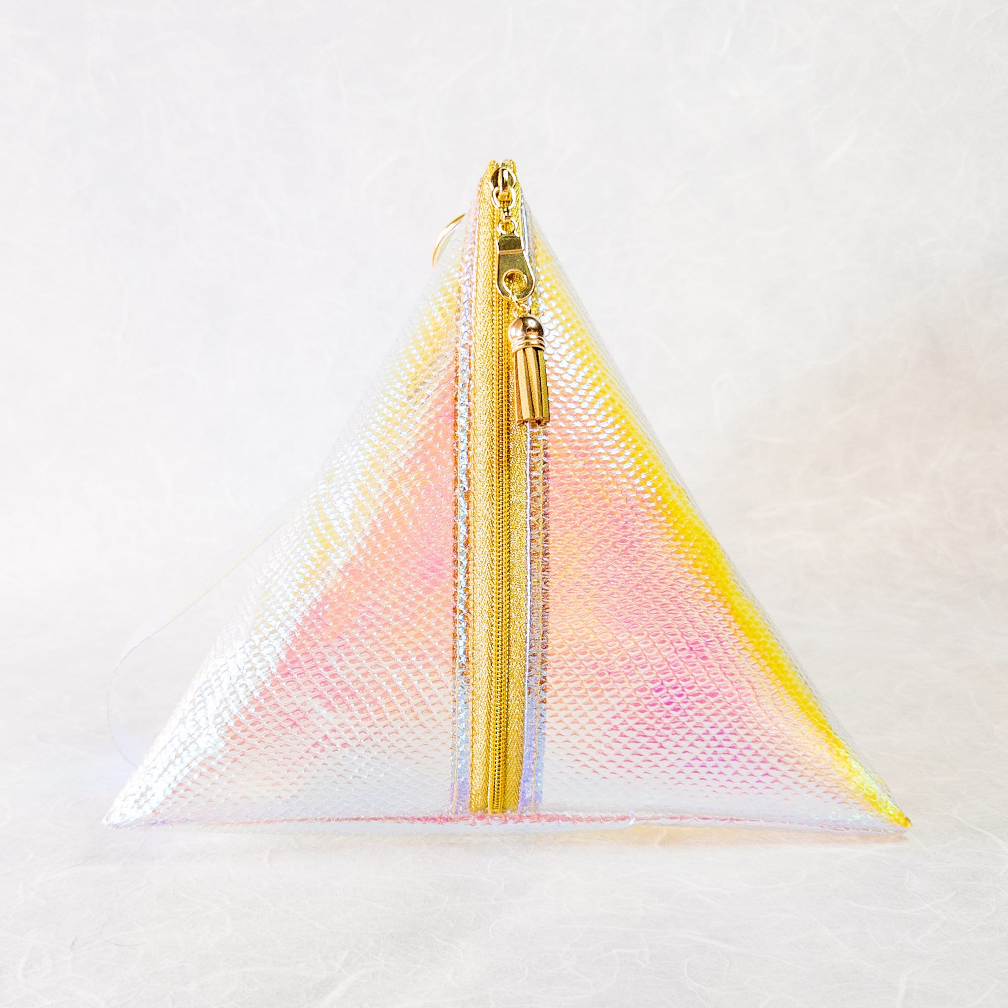 Holographic triangle bag sale