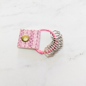 Stitch Marker Keeper - Rose Knit - gift for knitter, knitting notions, crochet accessories, knitting accessories, stocking stuffer
