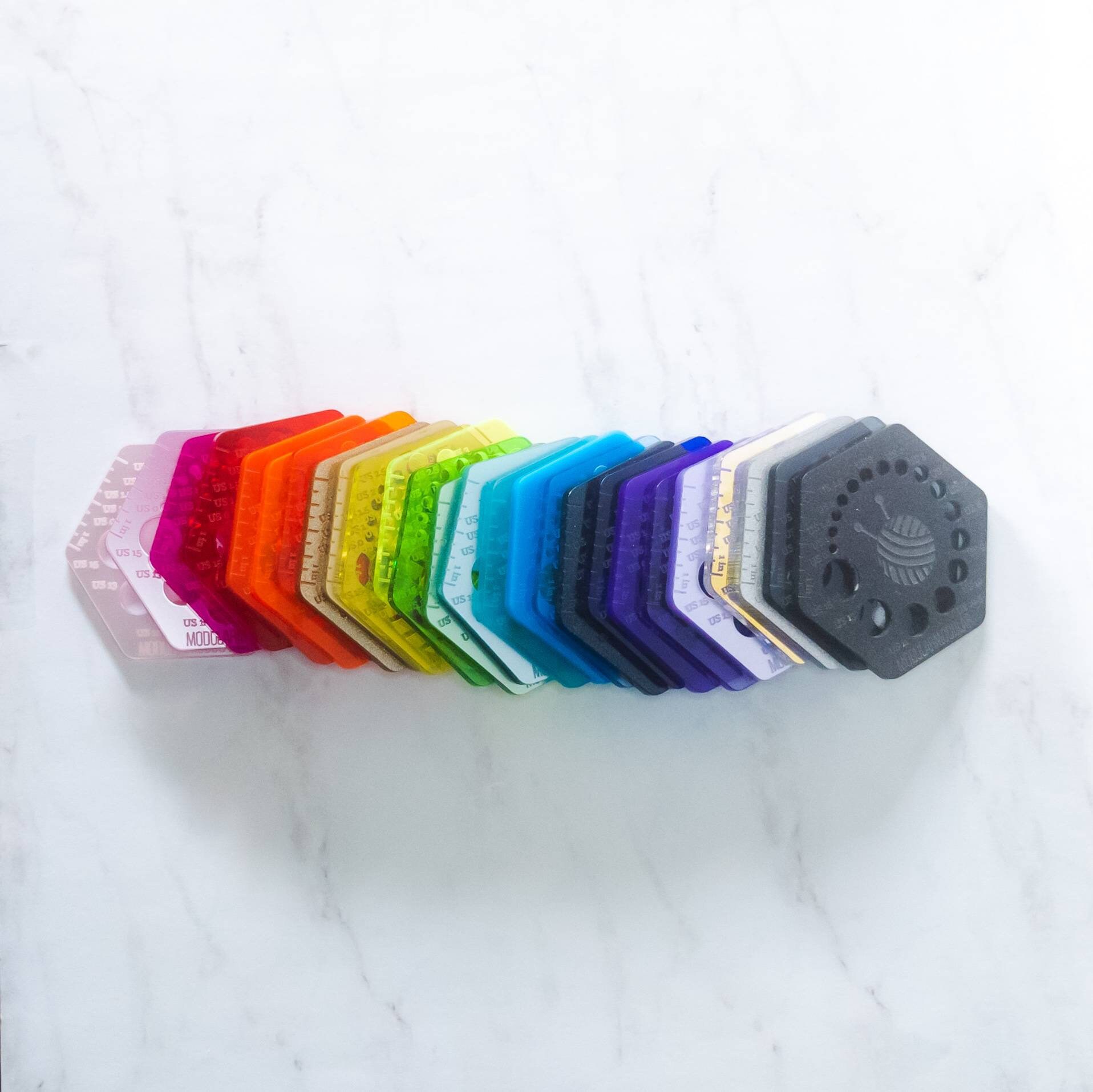 Hexagon Acrylic Knitting Needle Gauges - knitting tools, knitting not…
