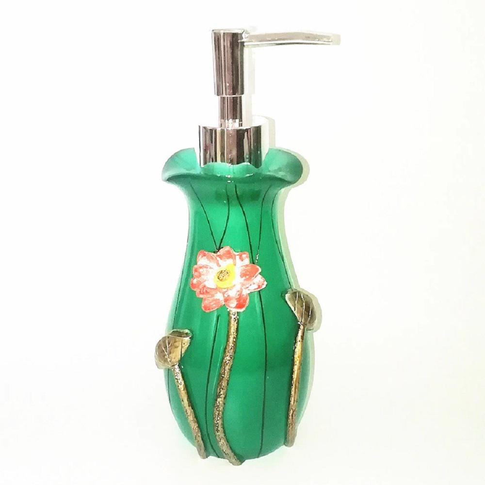 Green Bathroom Accessory Set - Etsy