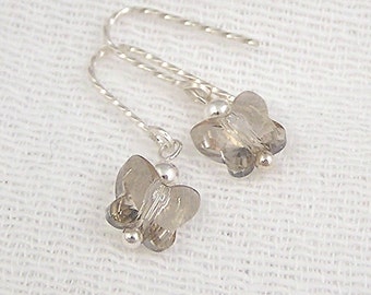 Sterling Silver Swarovski Crystal Butterfly Earrings