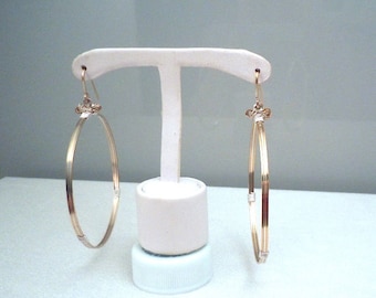 Gold fill and sterling silver hoop earrings