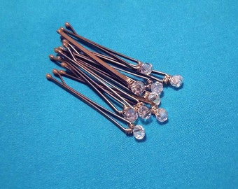 crystal tipped bobbie pins bobby pins