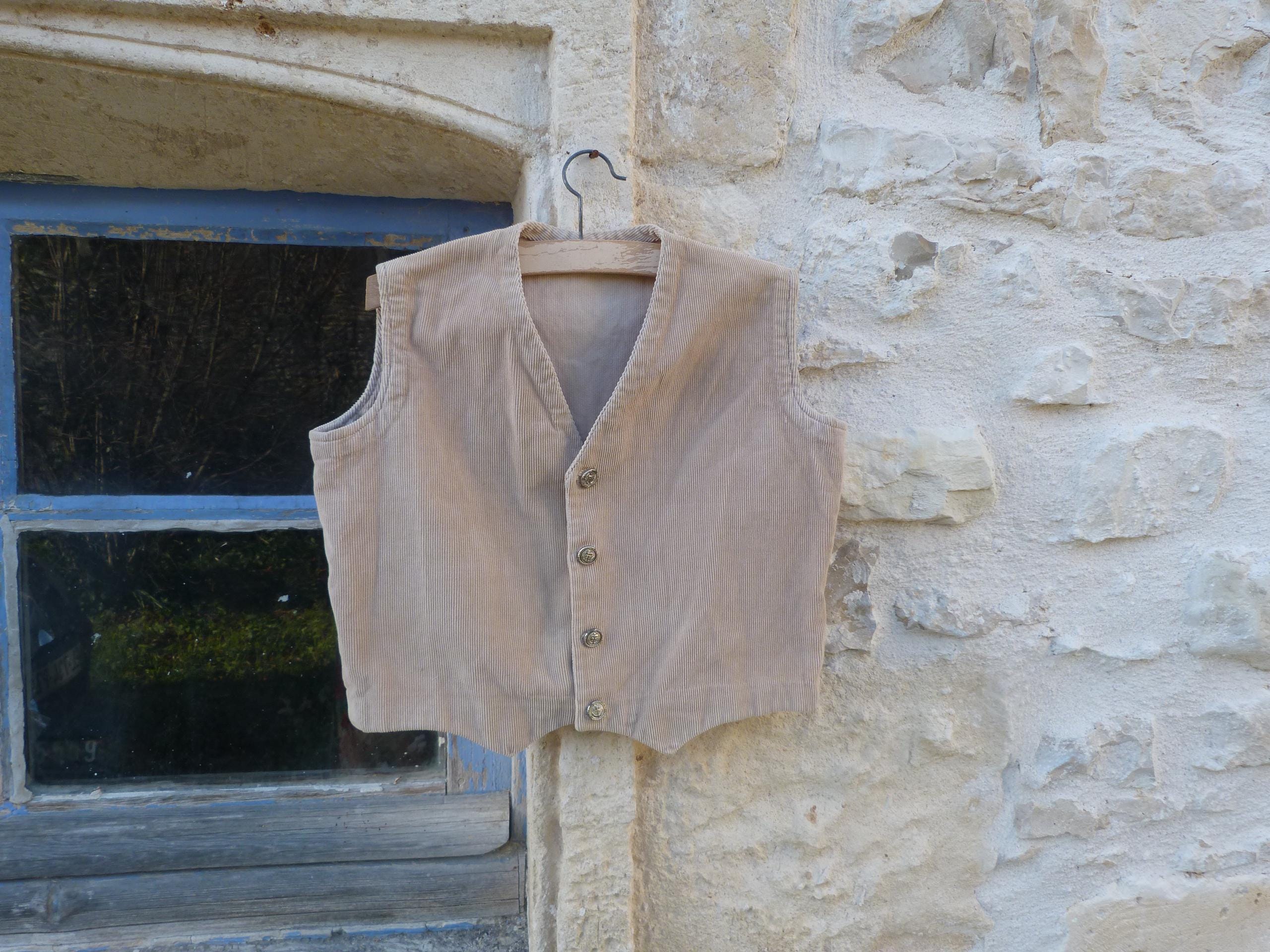 Vintage French Corduroy Vest - Etsy Vintage French Corduroy Vest - Etsy