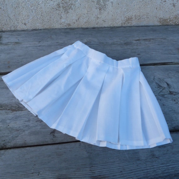 Vintage 1960/60s French mini pleated skirt girl s… - image 3