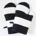 Black & White Striped Oven Gloves - Etsy