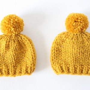 Set of two knitted egg cosies or egg warmers in pink, white, mustard, light green or taupe image 2