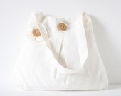 Shoulderbag linen white