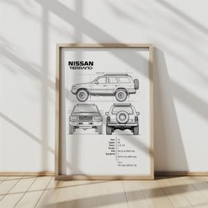 1998 Nissan Terrano | Classic Car | JDM | Office Decor | Home Decor | Gift | Gift for him | Car Prints | Digital Print |