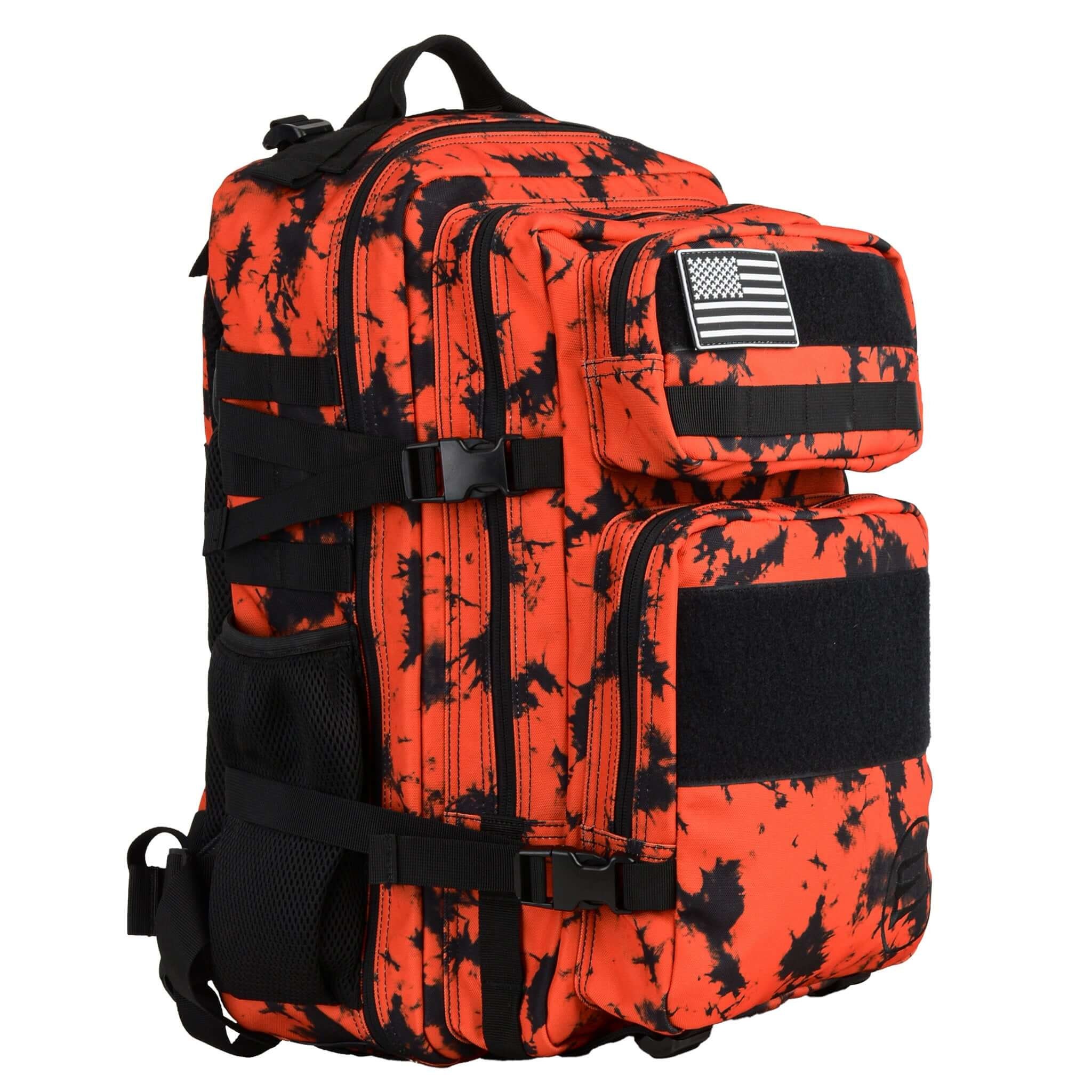 45L Red Marble Backpack W/cup Holder School Backpack Gym Sports Bag ...