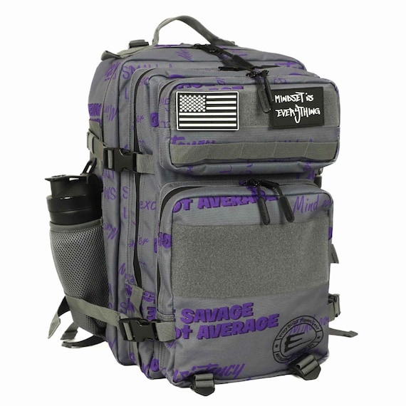 Backpack W cup Holders Gray Back to School Gym Sports Bag Travel Work Shoulder Backpack Gifts for Her Gifts for Him Etsy