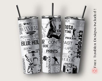 Photographer Tumbler Wrap: Sublimation Design (Digital Download)