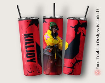 Valorant Killjoy Tumbler Wrap, Gamer Sublimation Design (Digital Download)