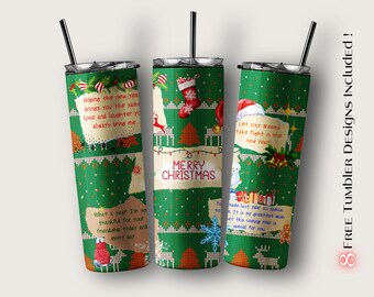 Santa Claus Tumbler Wrap, Christmas Sublimation Design (Digital Download)