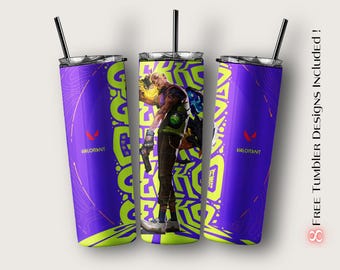 Valorant Gekko Tumbler Wrap: Gamer Sublimationsdesign (Digitaler Download)