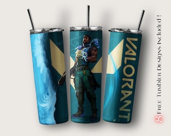 Valorant Harbor Tumbler Wrap, Gamer Sublimation Design (Digital Download)