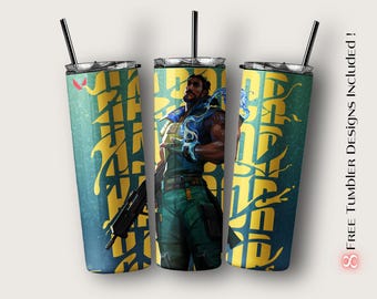 Valorant Harbor Tumbler Wrap, Gamer Sublimation Design (Digital Download)