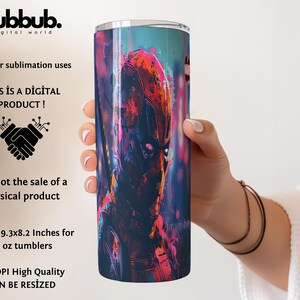 Puede incluir: Un dise&ntilde;o de sublimaci&oacute;n con un retrato abstracto y colorido de Deadpool. El dise&ntilde;o est&aacute; dimensionado para un vaso de 20 onzas y tiene 300 DPI. El dise&ntilde;o se puede cambiar de tama&ntilde;o.