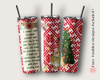 Christmas Tumbler Wrap, Santa Claus PNG (Digital Download)