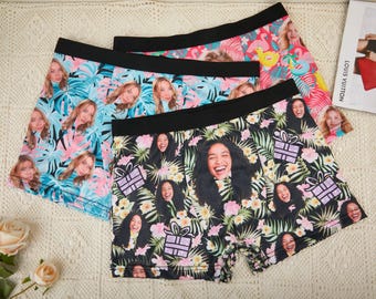 CustomFace Boxers, Personalized Boxers for Husband/Boyfriend,Anniversary/Birthday/Valentines Day Gift for Him, Popular Anniversary Gift