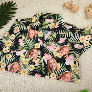 Custom Hawaiian Shirt with Face, Personalized Hawaiian Shirt for Men, Tropical Flower Hawaiian Shirt,Anniversary/Birthday/Vacation Gifts