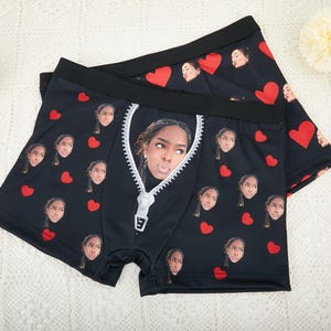 Personalized Photo Gift for Boyfriend/Husband,Custom Face Underwear,Anniversary/Birthday Gift for Him,Funny Wedding Gift for Bridegroom